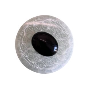 Galet obsidienne 3,5 x 4,5 cm +/-0.5 cm (Vendu à l’unité)
