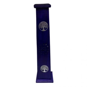 Porte Encens Bois Arbre de Vie en long violet