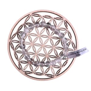 Bracelet boule 08 mm Cristal de roche AB - TAILLE 1
