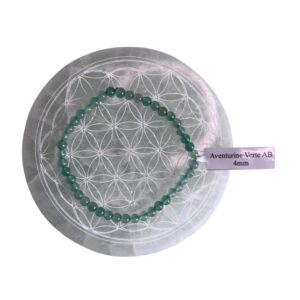 Bracelet boule 04 mm aventurine verte AB -TAILLE 1