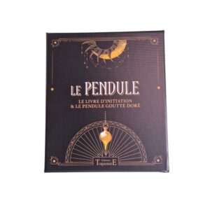 Coffret - le pendule : le livre d'initiation et pendule goutte doré