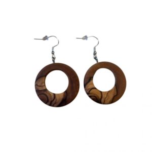 Boucles d'oreilles Créole en Olivier