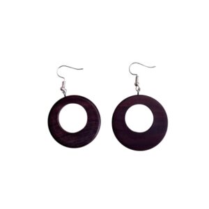 Boucles d'oreilles Créole Noyer d'Amérique