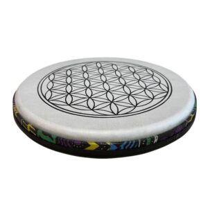 Tambour sur cadre fleur de vie - taille M
