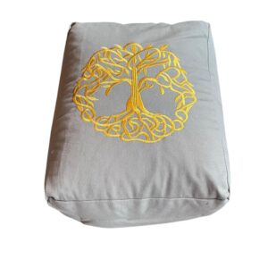 Coussin de méditation arbre de vie rectangulaire coton bio OCS