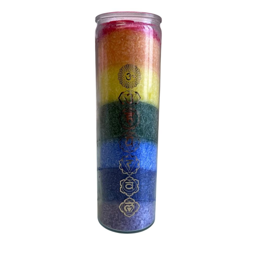 Bougie des 7 chakras aux huiles essentiels - neuvaine