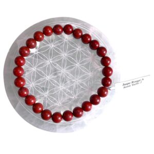 Bracelet boule 8 mm jaspe rouge A - TAILLE 2