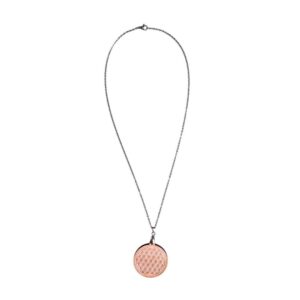 Collier Pendentif Fleur de vie en bois - Chaine acier inoxydable