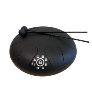 Handpan - Tambour à languette en métal noir