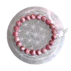 Bracelet boule 8 mm rhodochrosite Argentine A - TAILLE 1