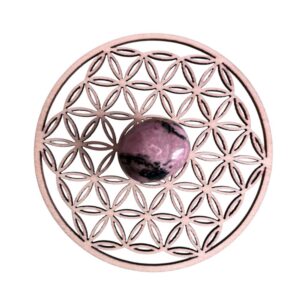 Pierre roulée rhodonite Madagascar ronde A 2 x 3 cm +/-0.5 cm (Vendu à l’unité)