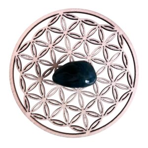 Pierre roulée agate mousse AA 2 x 3 cm +/-0.5 cm (Vendu à l'unité)