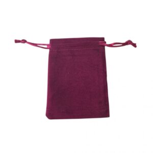 Pochon 7x9 cm bordeau en velours
