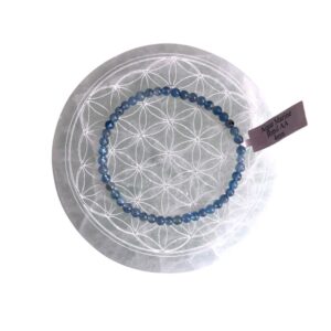 Bracelet boule 4 mm aigue marine Brésil AA - TAILLE 1