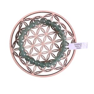 Bracelet boule 8 mm aventurine verte AB - TAILLE 1