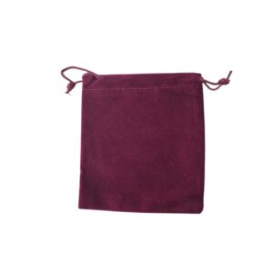 Pochon 10x12 cm bordeau en velour