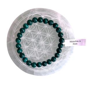 Bracelet boule 8 mm Malachite A - TAILLE 1